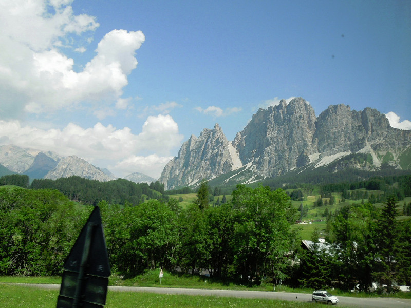 Gruppe del Cristallo bei der Dolomitenrundfahrt.